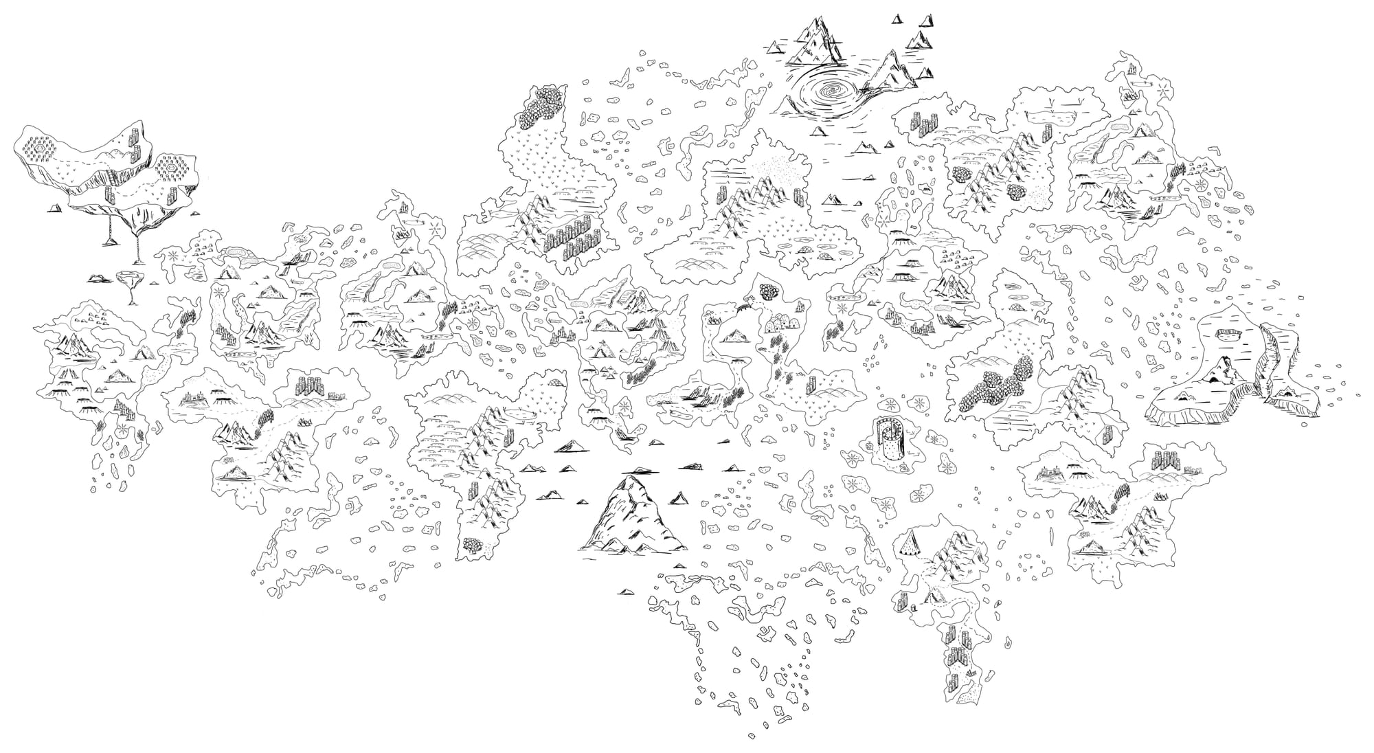 a map made of montile islands or monotislands