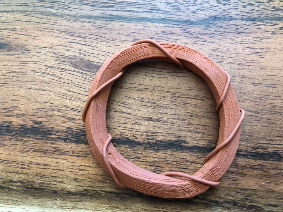 Mobius strip made with clay