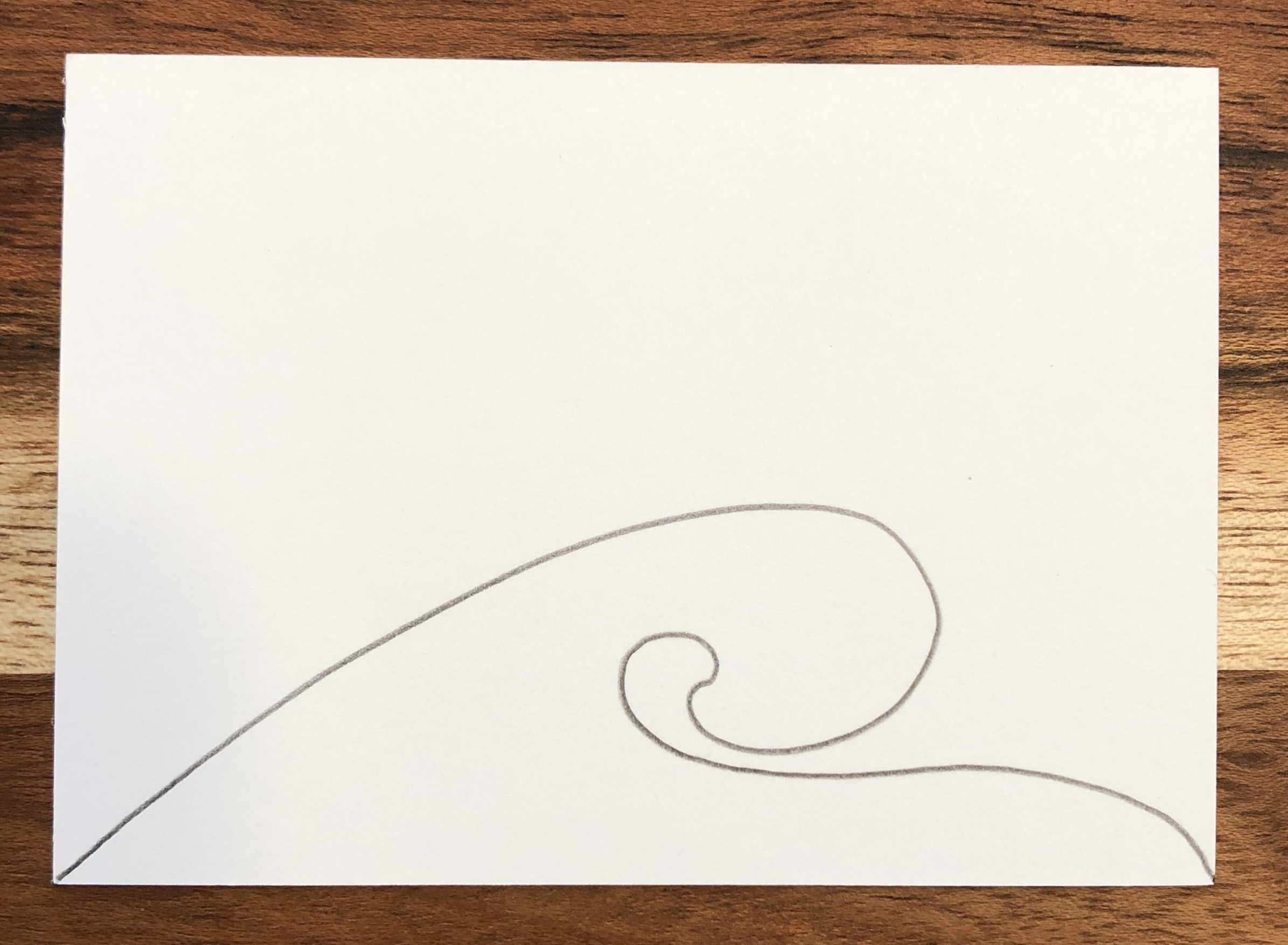 a wave shape on the edge of paper