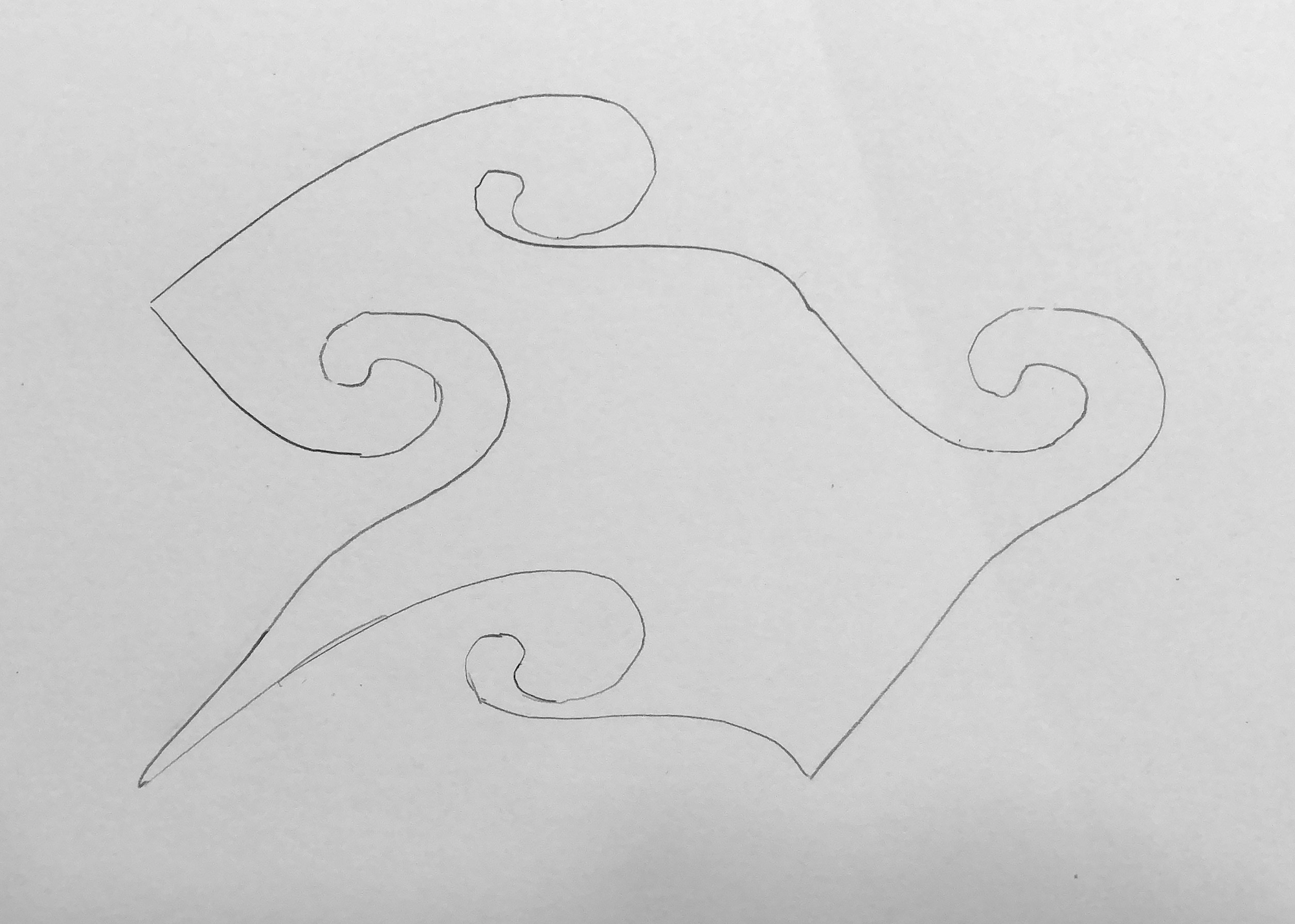 a tessellating shape traced