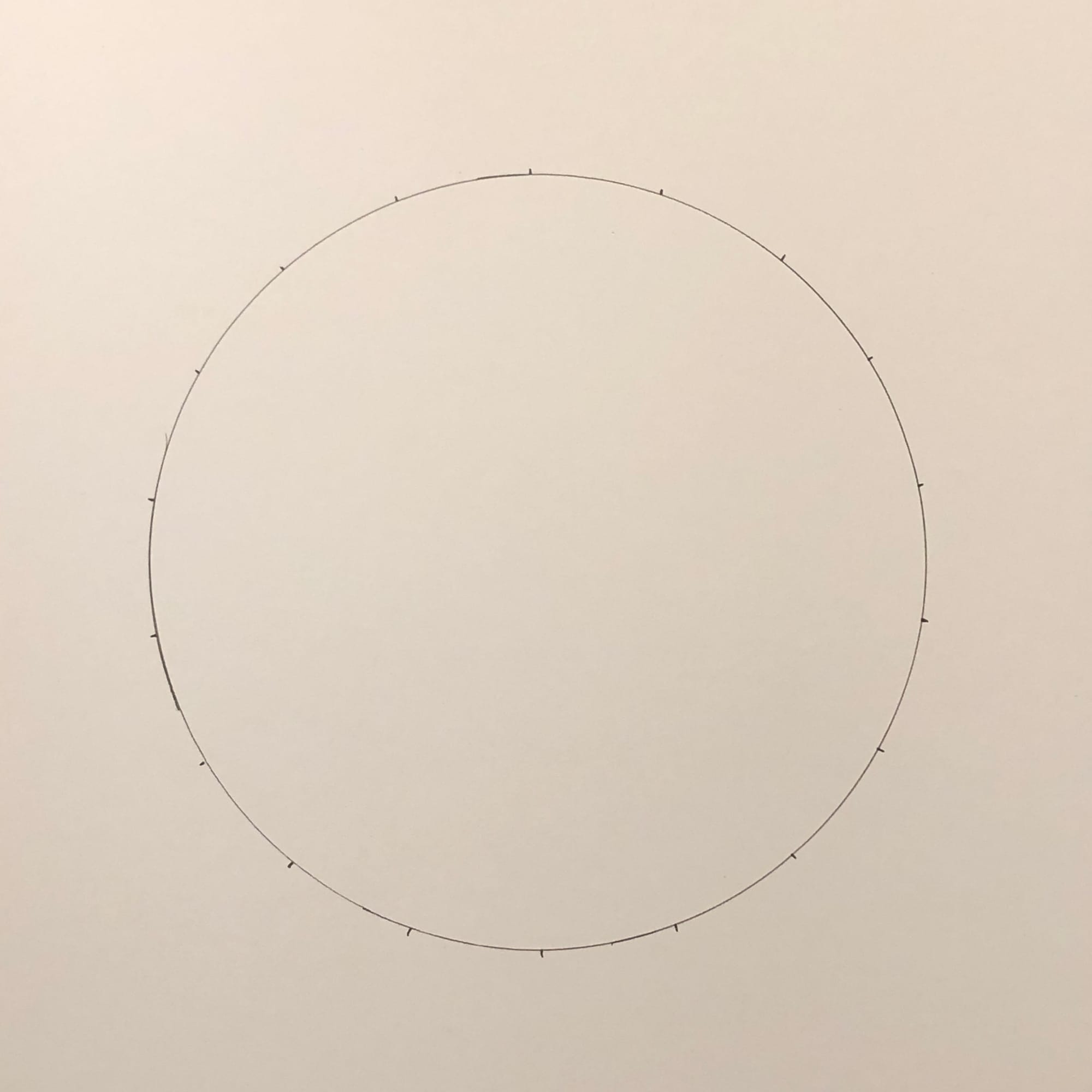 a circle with tick marks