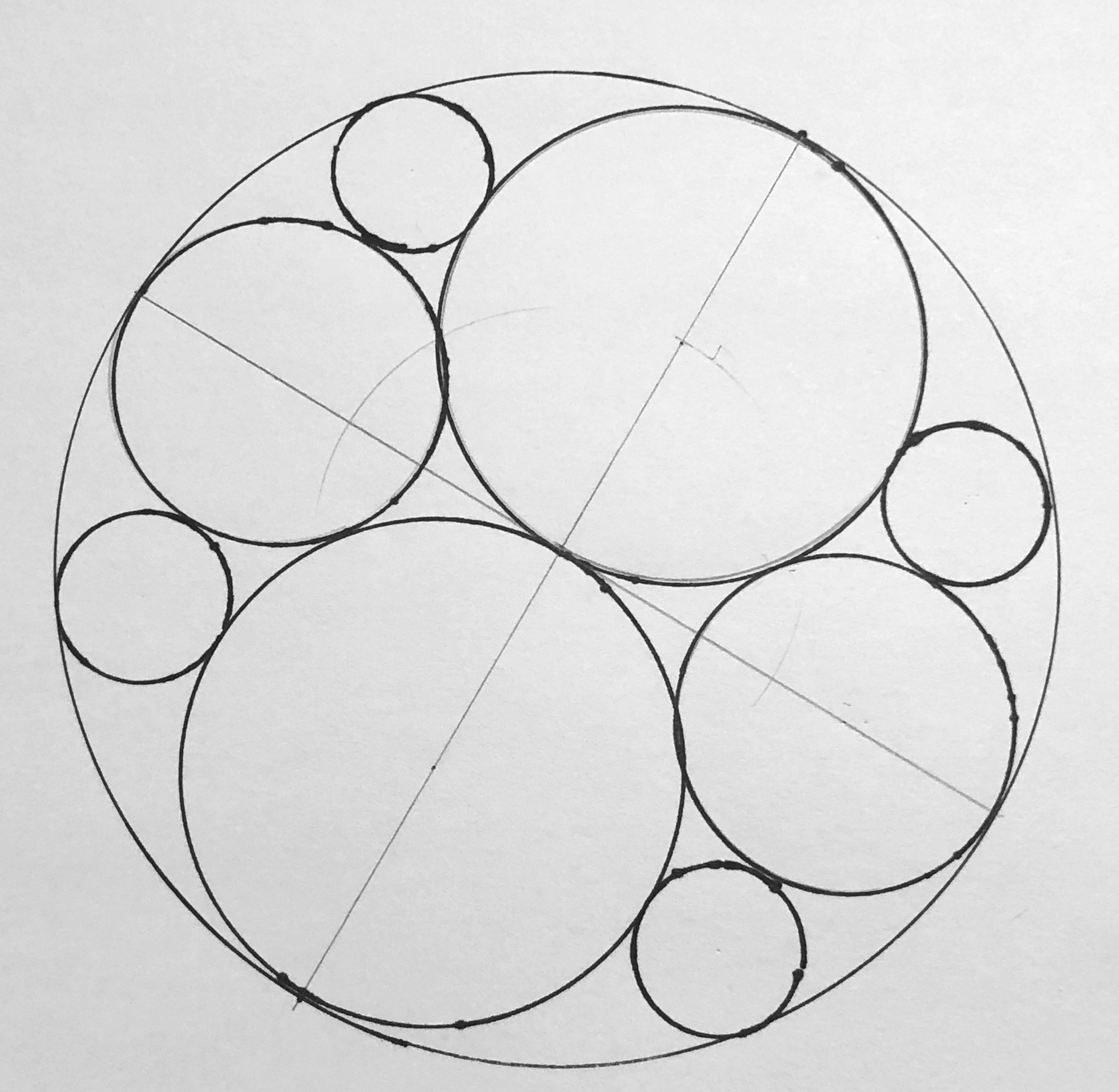 a gasket with 8 circles