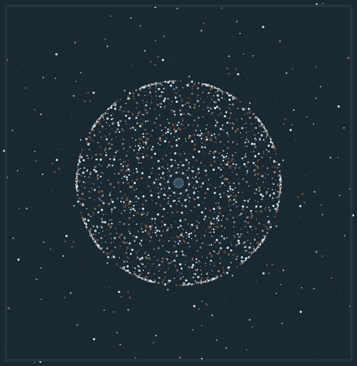 mandala circle of small dots