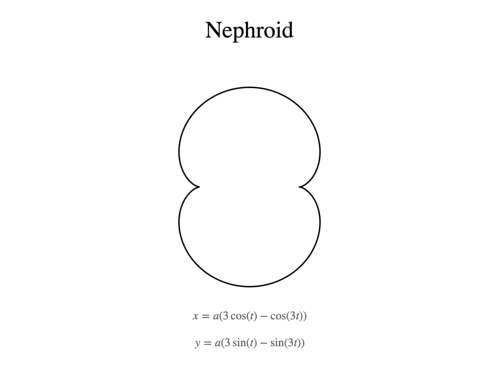 "Nephroid" with curve and equations